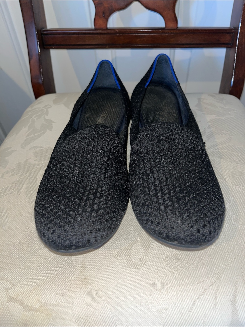 Rothy’s The Loafer Black Knit Flats Women’s Size 9 Washable Comfortable
